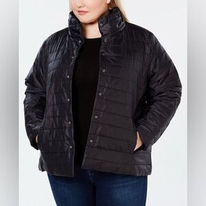 ◾️Eileen Fisher Recycled Nylon Lightweight Button Up Jacket